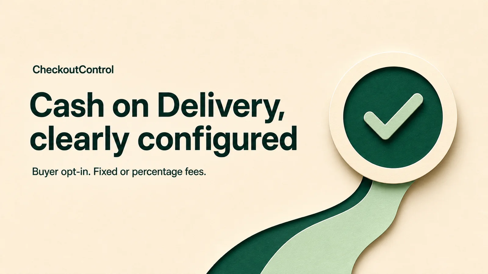Cash on Delivery configured with explicit buyer choice
