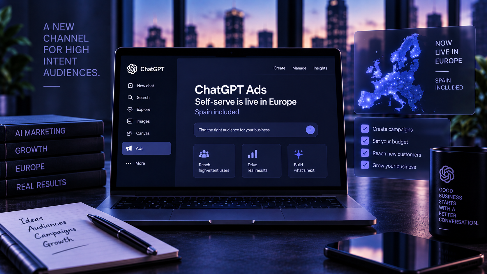 OpenAI opened self-serve ChatGPT Ads Manager on 31 August to eligible advertisers across Europe, India, the Middle East and North Africa.